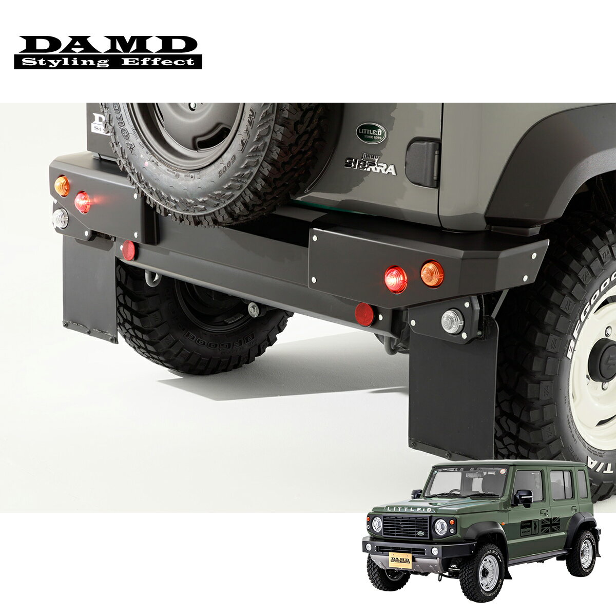 DAMD ダムド 【JIMNY NOMADE “little D.”】 リアバンパー 未塗装品素地 ジムニーノマド JC74W 2025.4～..