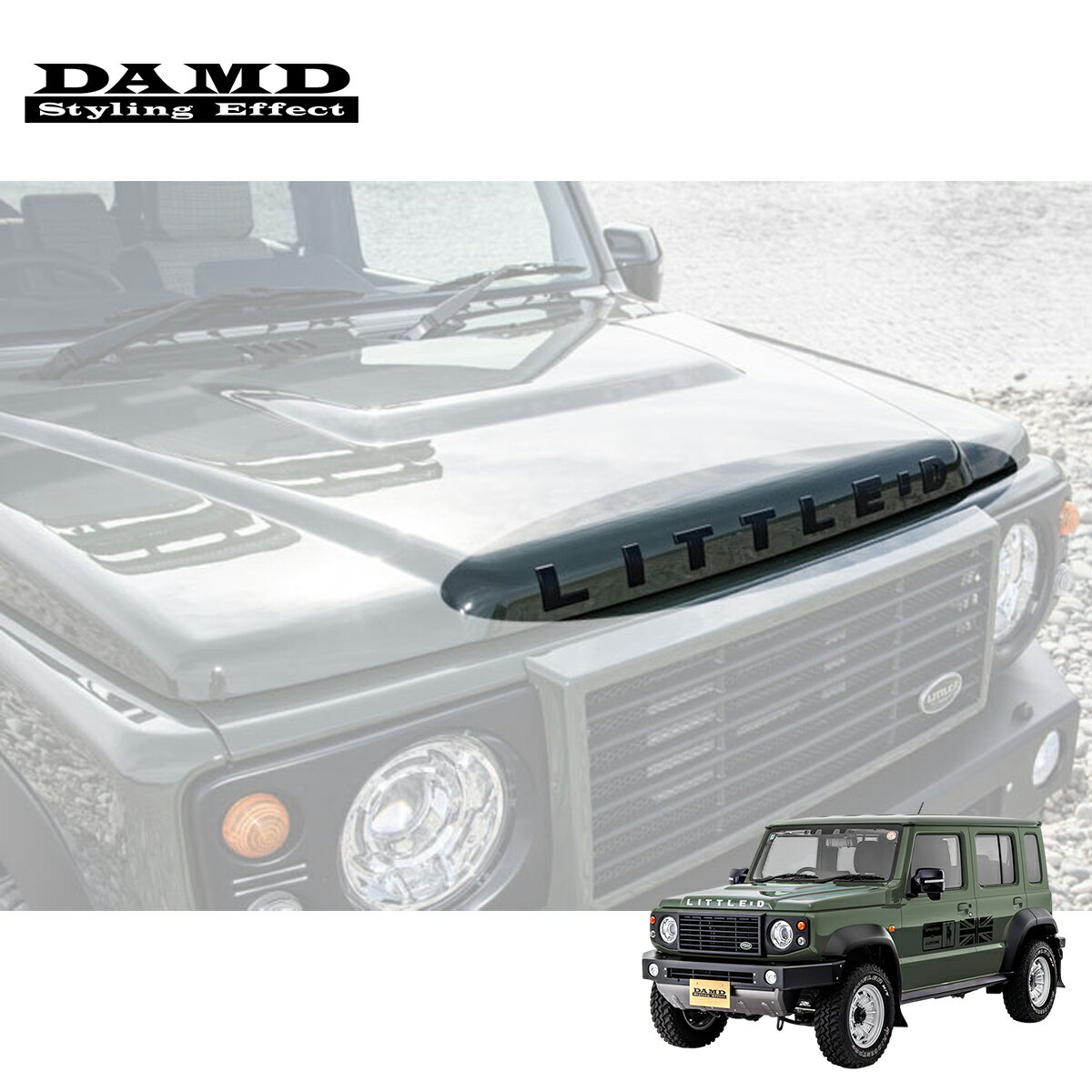 DAMD ダムド 【JIMNY NOMADE “little D.”】 little D. レターエンブレム マットブラック ジムニーノマド JC74W 2025.4～ 離島は要確認