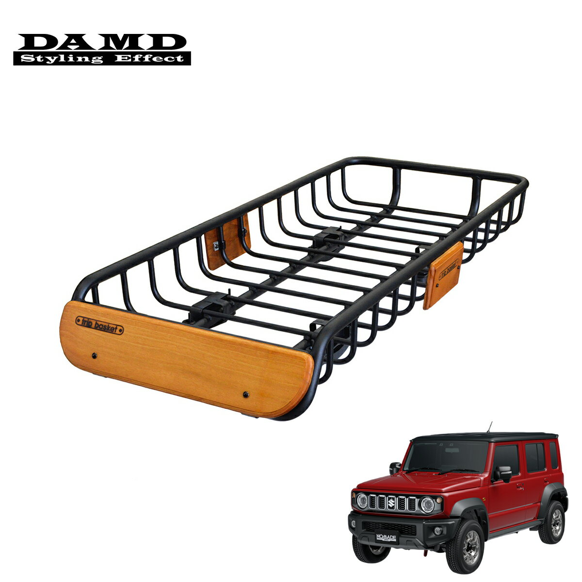 DAMD ダムド trip basket ルーフラック ベースキャリアキット(ハーフサイズ) 【TB-HRKJB】 ジムニーノマド JC74W 2025.4〜 個人宅配送不可 離島は要確認