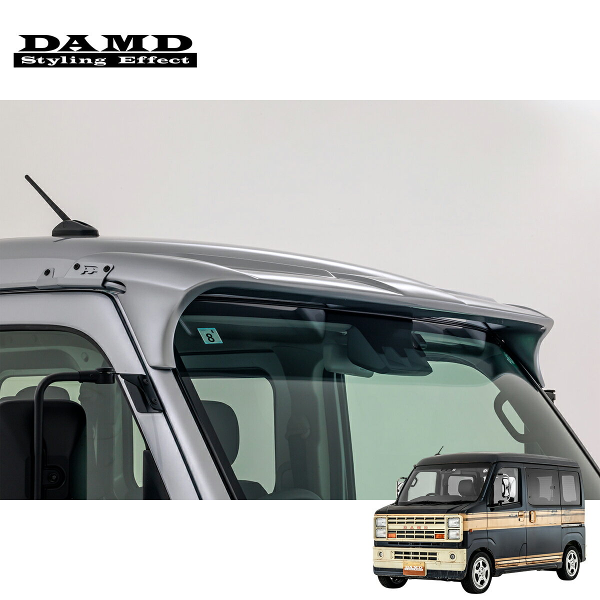DAMD ダムド 【ATRAI FUZZ WAGON】 FUZZ ルーフバイザー 未塗装品素地 アトレー S700V S710V 2021.12～ 個人宅配送不可 離島は要確認