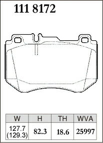 DIXCEL ディクセル ブレーキパッド ES エクストラスピード フロント用 メルセデスベンツ Cクラス (W205) C200アバンギャルド AMGライン 205042 H26.7〜H30.7 Fr.4POT ※北海道・沖縄・離島・同梱時は送料別途