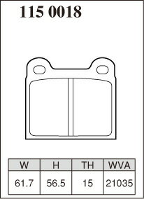 DIXCEL ディクセル ブレーキパッド Mタイプ リア用 メルセデスベンツ Sクラス (W126) 300SE/420SEL 126024 126035 S60.9〜H3.9 ASR無 ※北海道・沖縄・離島・同梱時は送料別途