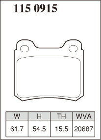 DIXCEL ディクセル ブレーキパッド Xタイプ リア用 メルセデスベンツ Cクラス (W202) C200/220/230/250D セダン 202020 202022 202023 202125 H5〜H12 車台No.〜A419828/F443892 ※北海道・沖縄・離島・同梱時は送料別途