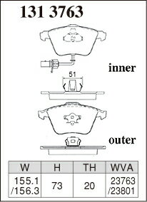 DIXCEL ディクセル ブレーキパッド ES エクストラスピード フロント用 アウディ A6 (C6/4F) 3.0 TFSI クワトロ 4FCAJS 4FCAJA H16.9〜H24.2 ※北海道・沖縄・離島・同梱時は送料別途