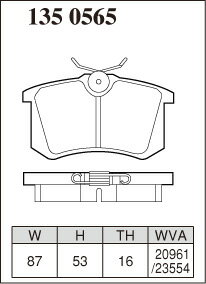 DIXCEL ディクセル ブレーキパッド プレミアムタイプ リア用 アウディ A6 (C5/4B) 2.4 4BAGA 4BAPS 4BBDV H9〜H13 ※北海道・沖縄・離島・同梱時は送料別途