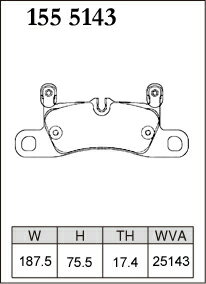 DIXCEL ディクセル ブレーキパッド Xタイプ リア用 ポルシェ カイエン (958) ターボ 92AM48A 92ACFTA H22.3〜H29.12 V8 4.8L 500ps&520ps ※北海道・沖縄・離島・同梱時は送料別途