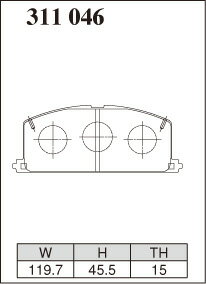 DIXCEL ディクセル ブレーキパッド EC エクストラクルーズ フロント用 カリーナ AT190 H4.8〜H8.8 SG-I 13インチホイール (238mm DISC)