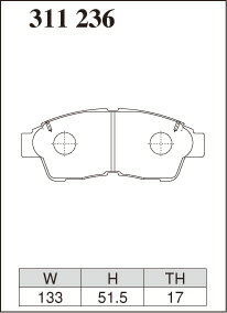 DIXCEL ディクセル ブレーキパッド Mタイプ フロント用 カリーナ AT190 H4.8〜H8.8 SG-I 14インチホイール (255mm DISC)