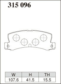 DIXCEL ディクセル ブレーキパッド EC エクストラクルーズ リア用 カローラ AE91 S62.5〜H4.5 セダン リアディスク