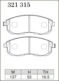 DIXCEL ディクセル ブレーキパッド Mタイプ フロント用 ティーノ V10 PV10 HV10 H13.1〜H15.3