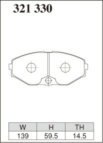 DIXCEL ディクセル ブレーキパッド Mタイプ フロント用 プレーリーリバティ PNM12 H10.11〜H13.5 NA&ターボ