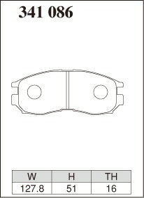 DIXCEL ディクセル ブレーキパッド EC エクストラクルーズ フロント用 RVR N11W H3.1〜H9.3