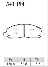 DIXCEL ディクセル ブレーキパッド Mタイプ フロント用 RVR N61W N64WG N71W N74WG H9.9〜H22.2