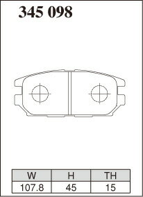 DIXCEL ディクセル ブレーキパッド R01タイプ リア用 エテルナ E74A E84A H4.2〜H8.8 ターボ