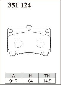 DIXCEL ディクセル ブレーキパッド Zタイプ フロント用 ファミリア BG3S H1.1〜H3.3 車台No.〜301553