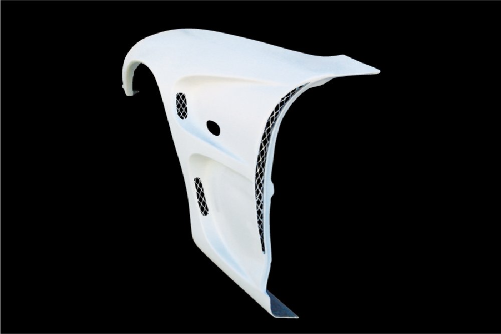 車メーカーMAZDAマツダ車種RX-7型式FD3S年式H3.12～ (1991/12～)品番DMFEFDD1FRメーカー名CSマーケティングブランド名D-MAXディーマックス品名D1スペック ワイドフェンダー +30mm商品内容片側のみ(右)材質繊維強化プラスチック(FRP)※生産工場により白ゲルコートもしくは、黒ゲルコート仕上げ出幅片側 30mm付属品ネット 2枚備考※商品は生産工場により白ゲルコートもしくは、黒ゲルコート仕上げになります。※製造時及び出荷前に品質のチェックを行っておりますがFRPの性質上、気泡、小傷、小ヒビなどが発生する場合がありますので下地作業時に必要であればパテ修正を行って下さい。破損の大半が輸送中に発生しています。輸送途中の破損（破片が箱の中に残っていたり、箱に外傷がある場合）に関しては製品到着後7日以内に輸送会社にご相談願います。万一、製品不良などがございましたら製品を検査させて頂きますが塗装後、加工後のクレームには応じ兼ねますので予めご了承願います。※エアロパーツ（FRP製品）は通常のスチール製品と異なり、塗装前に修正を必用とする場合があります。納期について受注生産品の為、納期がかかります。お急ぎの場合はご注文前に必ず在庫確認をお願い致します。※納期が遅い等によるキャンセルは一切お受けできません。注意事項※ こちらの商品はメーカー直送になります。同一メーカーの商品の小物に限り同梱可能です。※ お客様の見落としや確認ミスでのキャンセル・交換・返品は一切お受けできません。※ 商品画像はサンプルです。実際の商品と異なる場合がございます。※ 適合情報は随時更新しておりますが、告知なくメーカー側にて更新される場合がございますので、必ずご注文前にメーカーホームページにて最新の適合表をご確認頂ますようお願い致します。CSマーケティング ドリフト チューニング オーバーフェンダー D1 SPECD-MAXのエアロパーツへの開発の取り組みは、空気力学的な抵抗・揚力の低減、エンジン・ブレーキの冷却効果増大、軽量化が、操縦・走行安定性の向上ハンドリング性能の向上と走りへの結果にもつなげ、カッコ良さと、車両のトータル的なバランスを開発コンセプトとして販売しています。