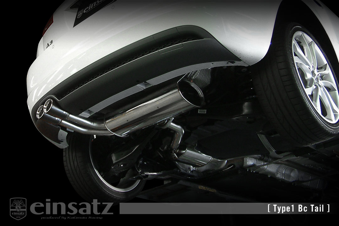 einsatz マフラー s-622 Type1 Tail ブラッククローム AUDI A3 スポーツバック DBA-8PCAX 1.4_ターボ CAX FF 10/3〜13/9 7AT [1.4TFSI] 個人宅配送不可 北海道・沖縄・離島は要確認