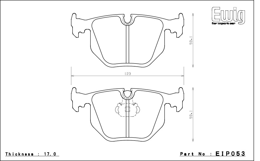 ENDLESS エンドレス ブレーキパッド Ewig CC33(S55G) リア用 BMW X3 E83 2.5si PC25 06/10〜11/2