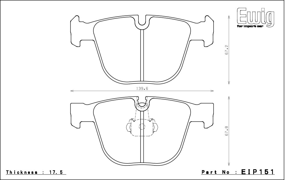 ENDLESS エンドレス ブレーキパッド Ewig CC43(N35S) 前後セット BMW M3 E92 4.0 クーペ WD40 07/9〜 3