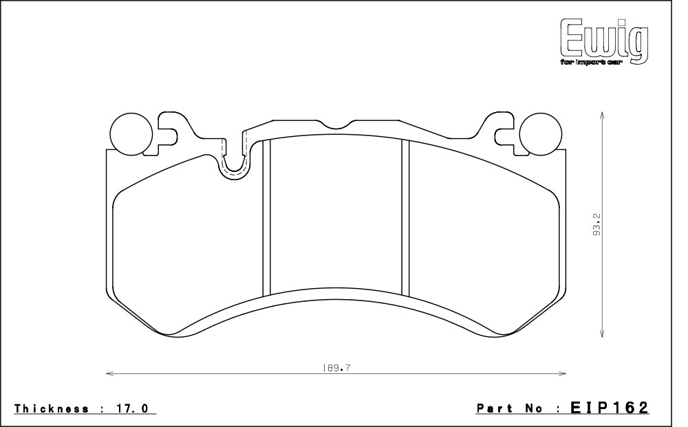 ENDLESS エンドレス ブレーキパッド Ewig CC43(N35S) フロント用 メルセデスベンツ R230 SL55 AMG 230472 230473 06/11〜 F:6POT