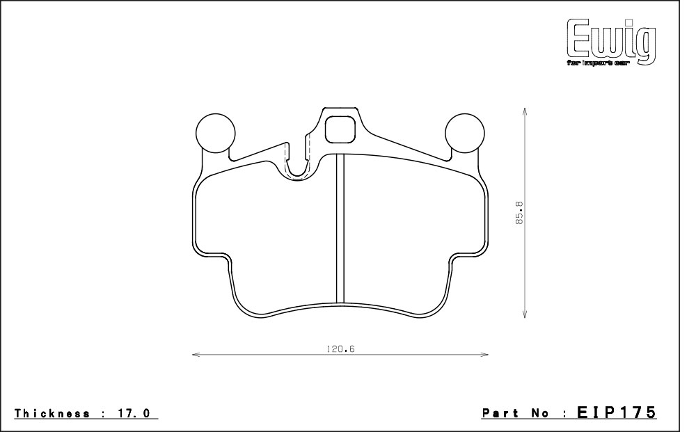 ENDLESS エンドレス ブレーキパッド Ewig W-003 フロント用 ポルシェ ボクスター (987) 3.4S 987MA121 08/11〜09/6