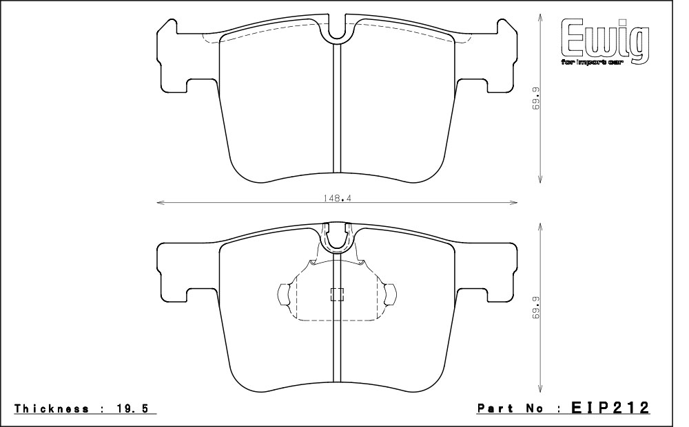 ENDLESS エンドレス ブレーキパッド Ewig MX72 フロント用 BMW X3 F25 xDrive 35i WX35 11/3〜