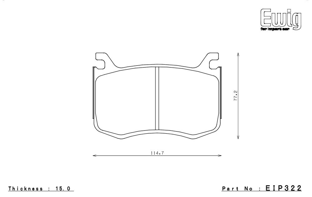 ENDLESS エンドレス ブレーキパッド Ewig CC38(ME22) フロント用 アルファロメオ ジュリア スーパー 95222 R1.10〜 ターボ 2.2L ディーゼル EIP322CC38 送料(税別):本州・北海道は無料 沖縄・離島は1000円