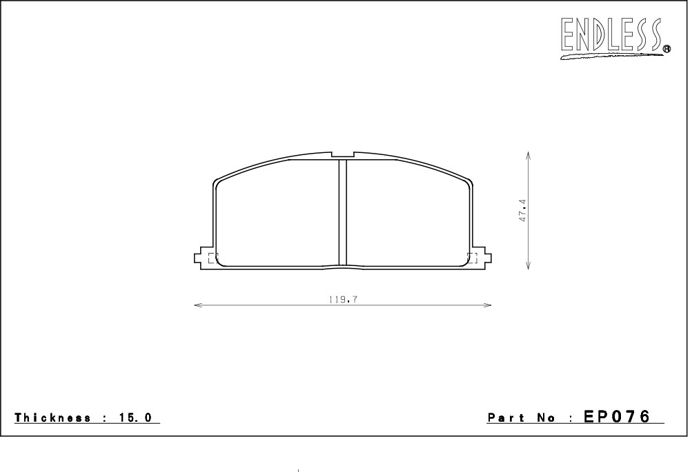 ENDLESS エンドレス ブレーキパッド MX72プラス フロント用 ビスタ SV20 SV22 CV20 S61/8〜H2/7 送料(税別):本州・北海道は無料 沖縄・離島は1000円