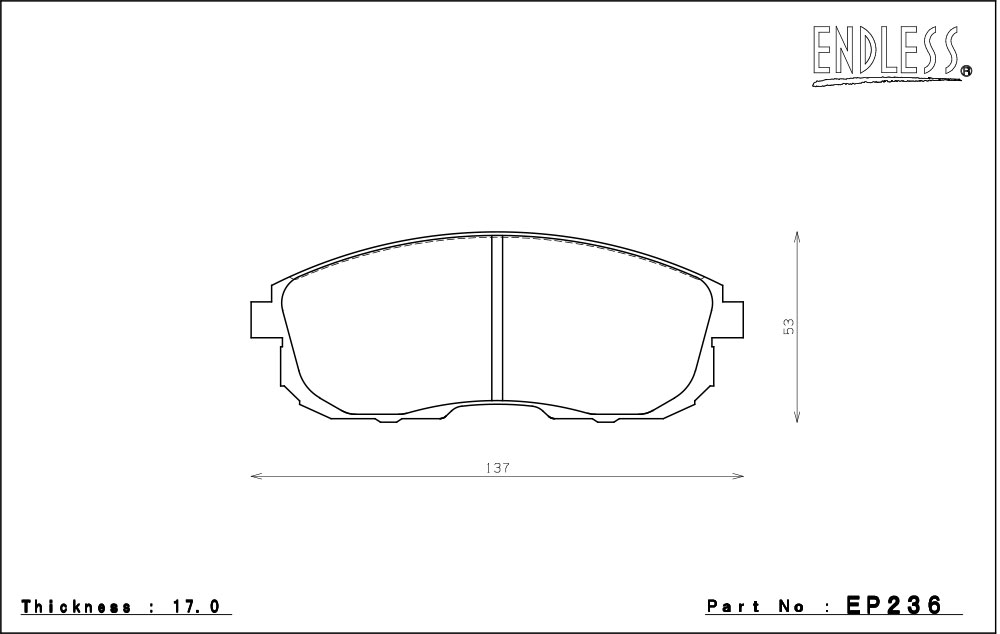 ENDLESS エンドレス ブレーキパッド NEW タイプR フロント用 セフィーロワゴン WA32 WPA32 WHA32 H9/6〜H12/8 送料(税別):本州・北海道は無料 沖縄・離島は1000円