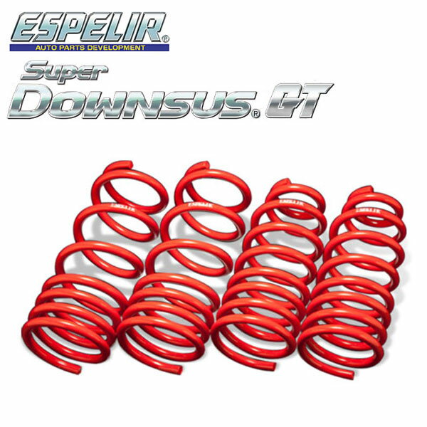車メーカーMITSUBISHIミツビシ車種ランサーエボリューション車両型式Evo6 CP9A年式H11/1〜12/1エンジン4G63メーカー品番ESB-553シリーズSuper DOWNSUS GT商品内容1台分 スプリング×4本ダウン幅(mm)フロント：38〜43 / リア：27〜32バネレート(kg/mm)フロント：4.0 / リア：4.3注意事項※ お客様の見落としや確認ミスでのキャンセル・交換・返品は一切お受けできません。※ メーカーから直送商品の為、後払い決済のご注文はキャンセルさせて頂きます。※ 商品画像は代表車種の物です。車種毎に形状は異なります。※ 適合情報は随時更新しておりますが、告知なくメーカー側にて更新される場合がございますので、必ずご注文前にメーカー適合表にて最新の適合表をご確認頂ますようお願い致します。納期についてメーカー在庫があれば1〜2営業日、欠品時は1ヶ月〜お時間がかかります。お急ぎの場合はご注文前に必ず在庫確認をお願い致します。納期が遅い等によるキャンセルは一切お受けできません。サスペンションラインナップ1台分セットフロントのみリアのみESB-553ESB-553FESB-553Rバンプラバーフロント用リア用BR-358FBR-358Rサス サスペンション