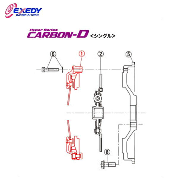 EXEDY エクセディ CH62S カーボンDシングル TH08SDMC1 (1)C.COVER ASSY BRZ 送料:法人宛は全国一律無料