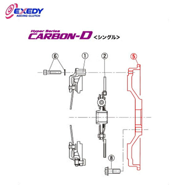 EXEDY エクセディ FH03 カーボンDシングル ZH02SDMC1 (5) フライホイール RX-7 FC3S 送料:法人宛は全国一律無料