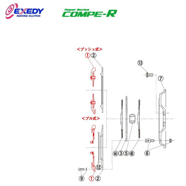 EXEDY ǥ CM34S R FM022SBL (1)C.COVER ץå GDB VAB