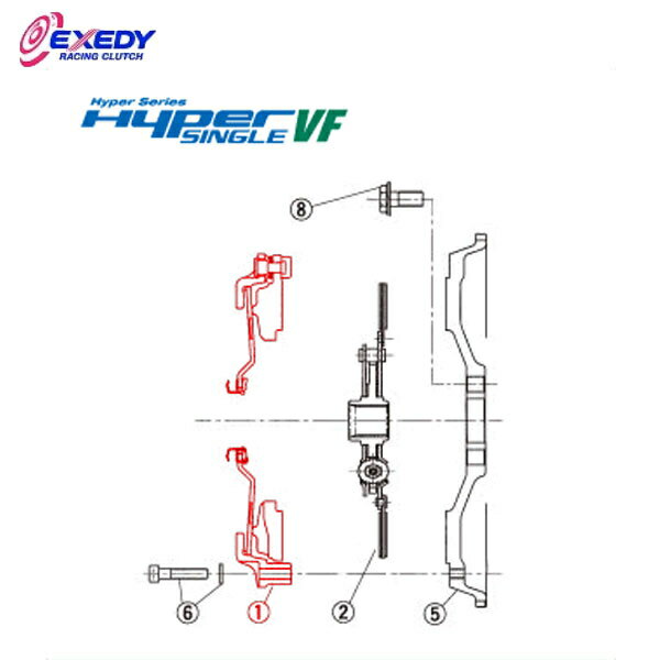 EXEDY エクセディ CH61S ハイパーシングルVF SH01SDV (1)C.COVER ASSY スイフト ZC31S 送料:法人宛は全国一律無料