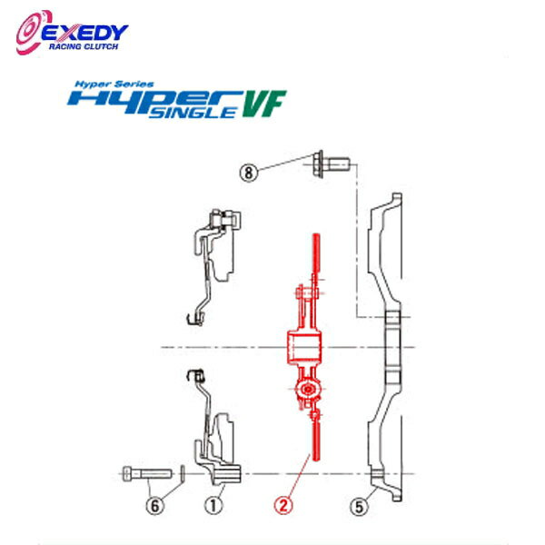 EXEDY エクセディ DH37D ハイパーシングルVF TH08SDV (2)DISC ASSY BRZ 送料:法人宛は全国一律無料