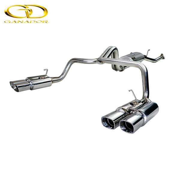 GANADOR マフラー Vertex 4WD/SUV LX570 DBA-,3BA-URJ201W H27/9-R3/10 3UR-FE [モデリスタリヤスカート] 左右4本出し ポリッシュ 個人宅配送不可 沖縄・離島は要確認