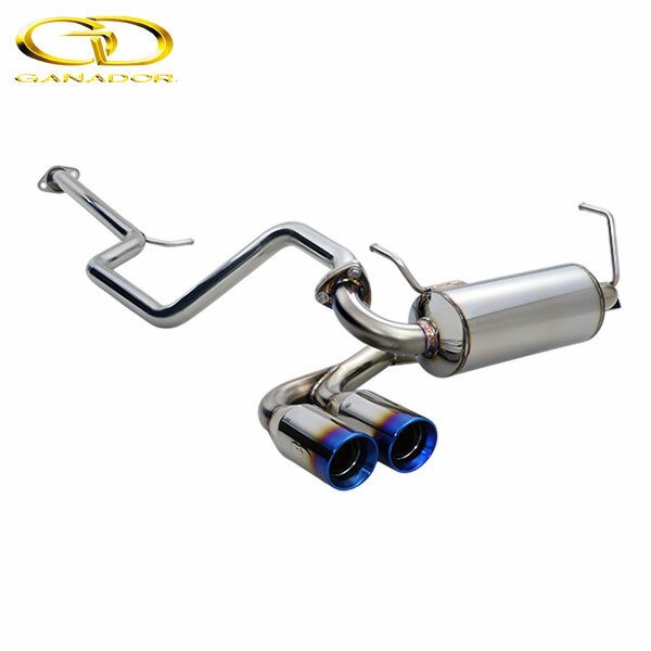 GANADOR マフラー Vertex 4WD/SUV ジムニー 3BA-JB64W H30/7- R06A 5MT [XC / XL / XG] フルサイズ(センター付) サークル左ダブル出し ブルー発色 個人宅配送不可 沖縄・離島は要確認