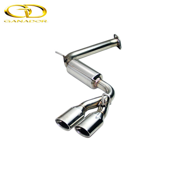 GANADOR マフラー Vertex 4WD/SUV ハリアーハイブリッド DAA-AVU65W H26/1-H29/5 2AR-FXE 4WD [標準バンパー] リヤピース 右ダブル出し ポリッシュ 個人宅配送不可 沖縄・離島は要確認