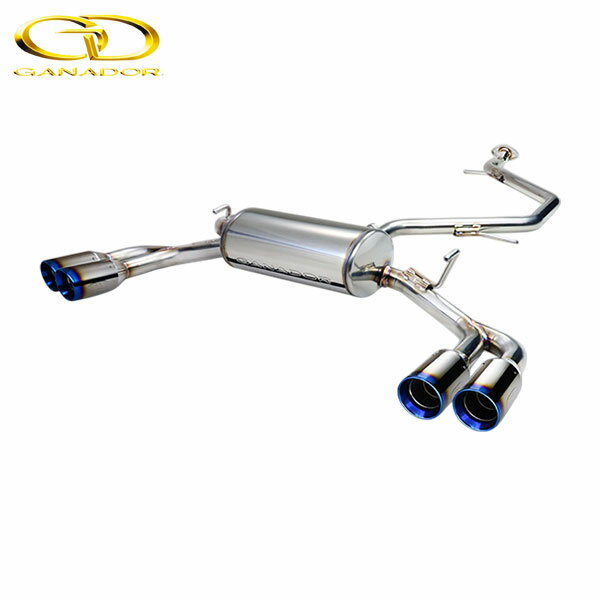 GANADOR マフラー Vertex 4WD/SUV C-HR ガソリン DBA-NGX10 H30/5-R1/9 8NR-FTS 2WD 6MT/CVT [モデリスタ BOOST IMPULSE STYLE] 触媒以降(センター付) 4本出し ブルー発色 個人宅配送不可 沖縄・離島は要確認のサムネイル