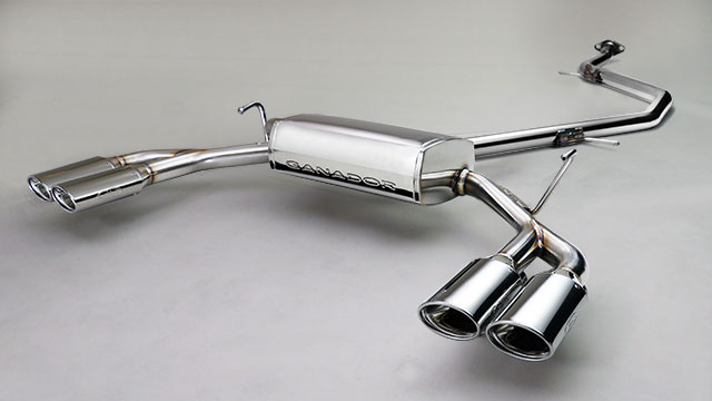 GANADOR マフラー PASION プリウス DAA-ZVW55 H27/12-R2/6 2ZR-FXE 4WD [モデリスタ UP-GRADE STYLE] 左右4本出し ポリッシュ 個人宅配送不可 沖縄・離島は要確認