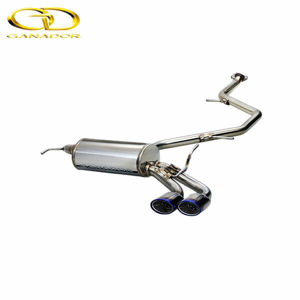 GANADOR マフラー PASION プリウス 6AA-MXWH60 R5/1- M20A-FXS 2WD [Z / G] フルサイズ(センター付) 右ダブル出し ブルー発色 個人宅配送不可 沖縄・離島は要確認