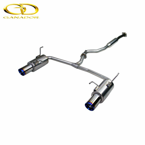 GANADOR マフラー Vertex Sports レヴォーグ 1.6L DBA-VM4 H26/6-R2/10 FB16 [1.6GT / 1.6GT EyeSight / 1.6GT-S EyeSight] フルサイズ(センター付) 左右出し フルチタン製ブルー発色 個人宅配送不可 沖縄・離島は要確認