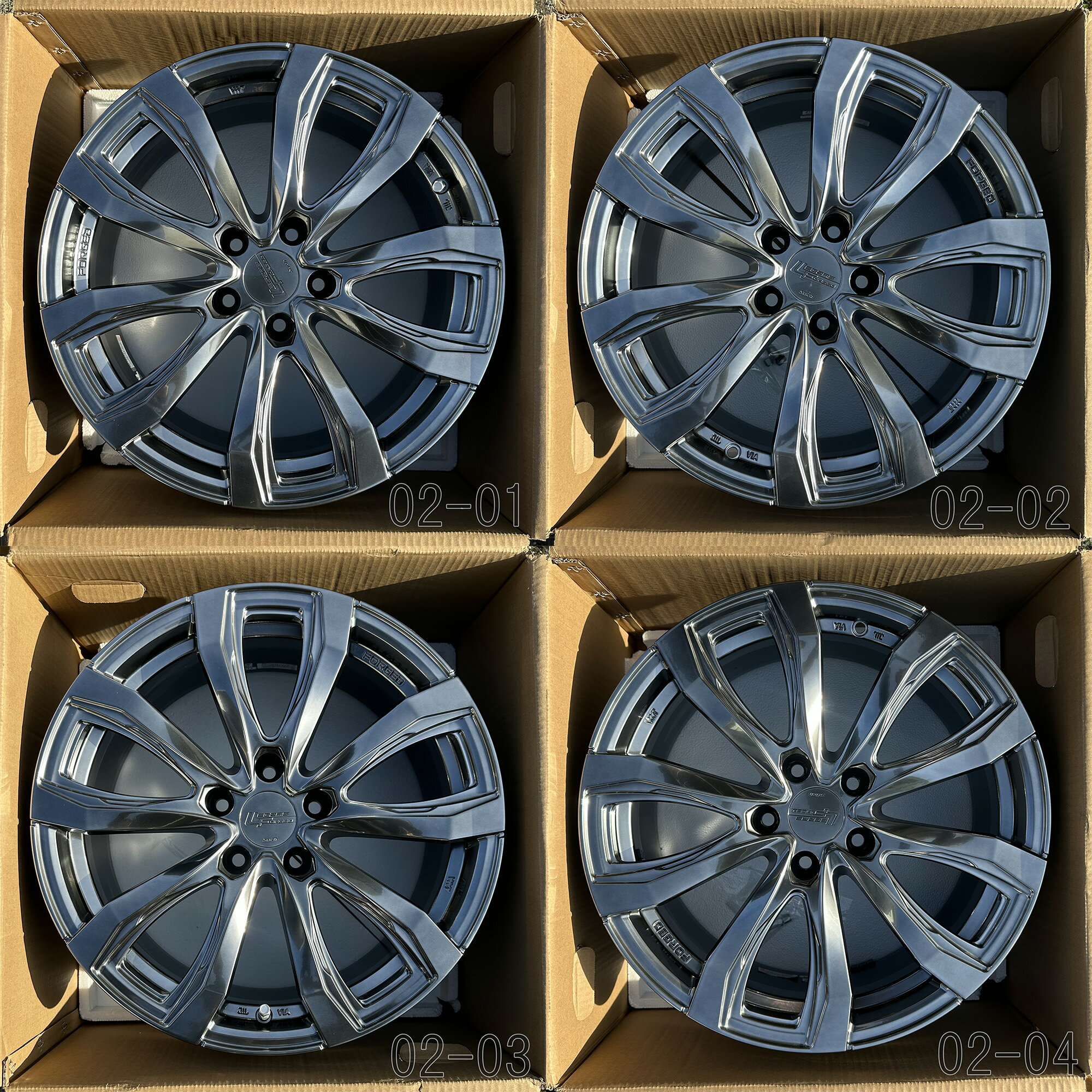 【中古】 シュティッヒ レグザス フォージド FS-01 鍛造アルミホイール4本セット 18x8.0J レクサスIS/RC