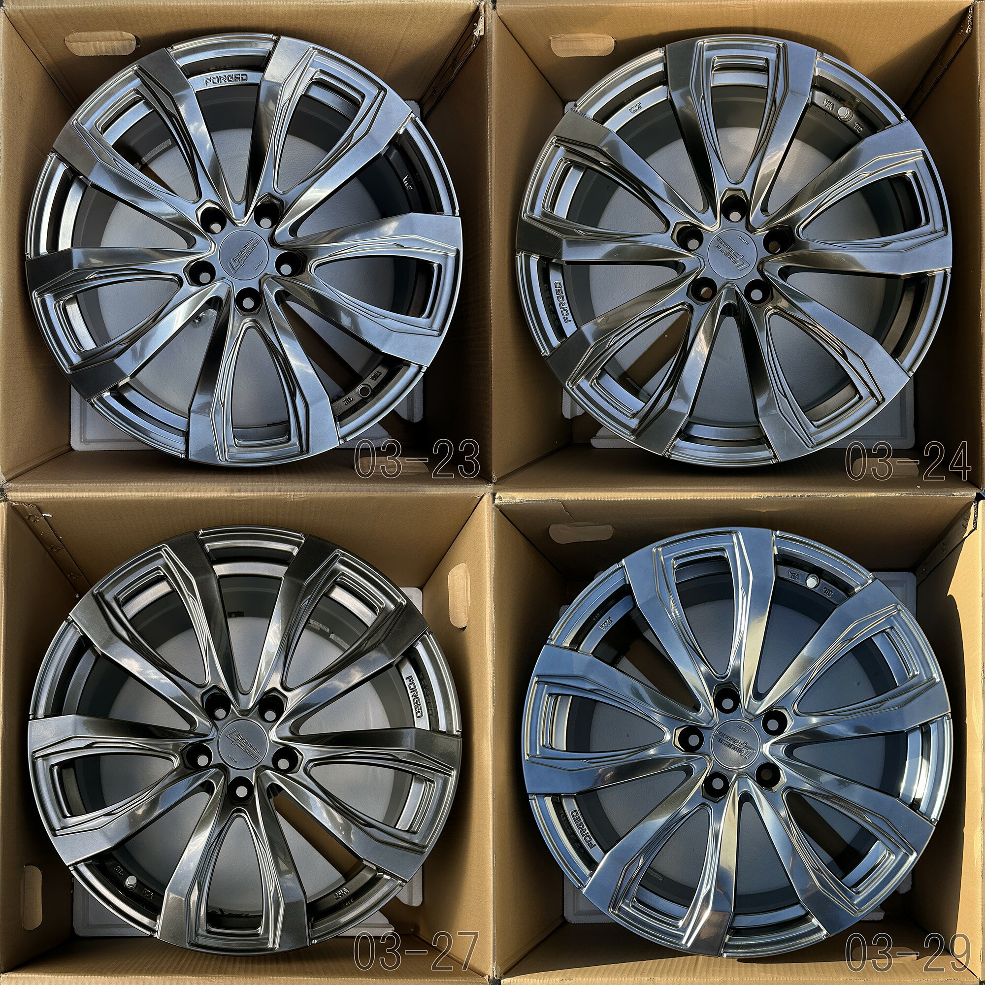 【中古】 シュティッヒ レグザス フォージド FS-01 鍛造アルミホイール4本セット 19x8.0J レクサスIS/LBX/NX/RC/RZ、クラウン(エステート スポーツ クロスオーバー)