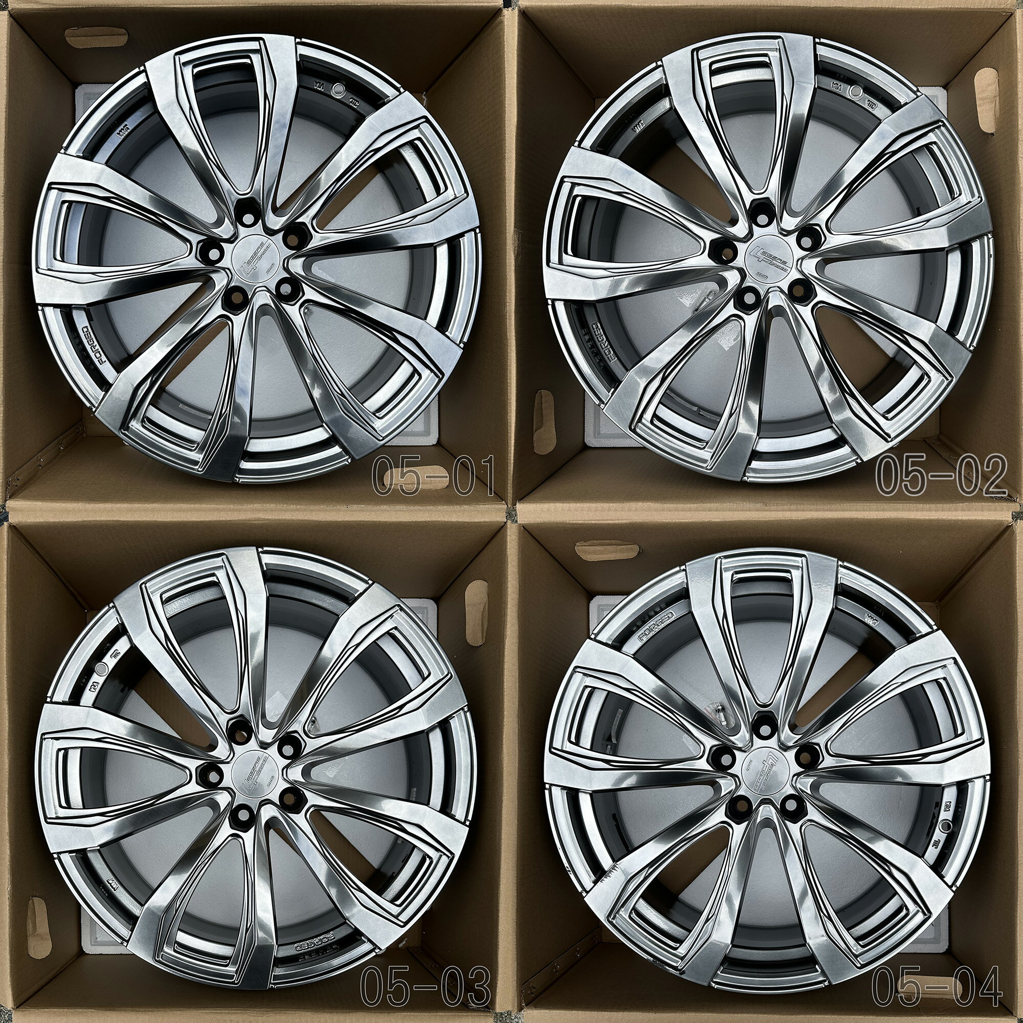 【中古】 シュティッヒ レグザス フォージド FS-01 鍛造アルミホイール4本セット 20x8.0J レクサスNX/RZ、クラウン(エステート スポーツ クロスオーバー)
