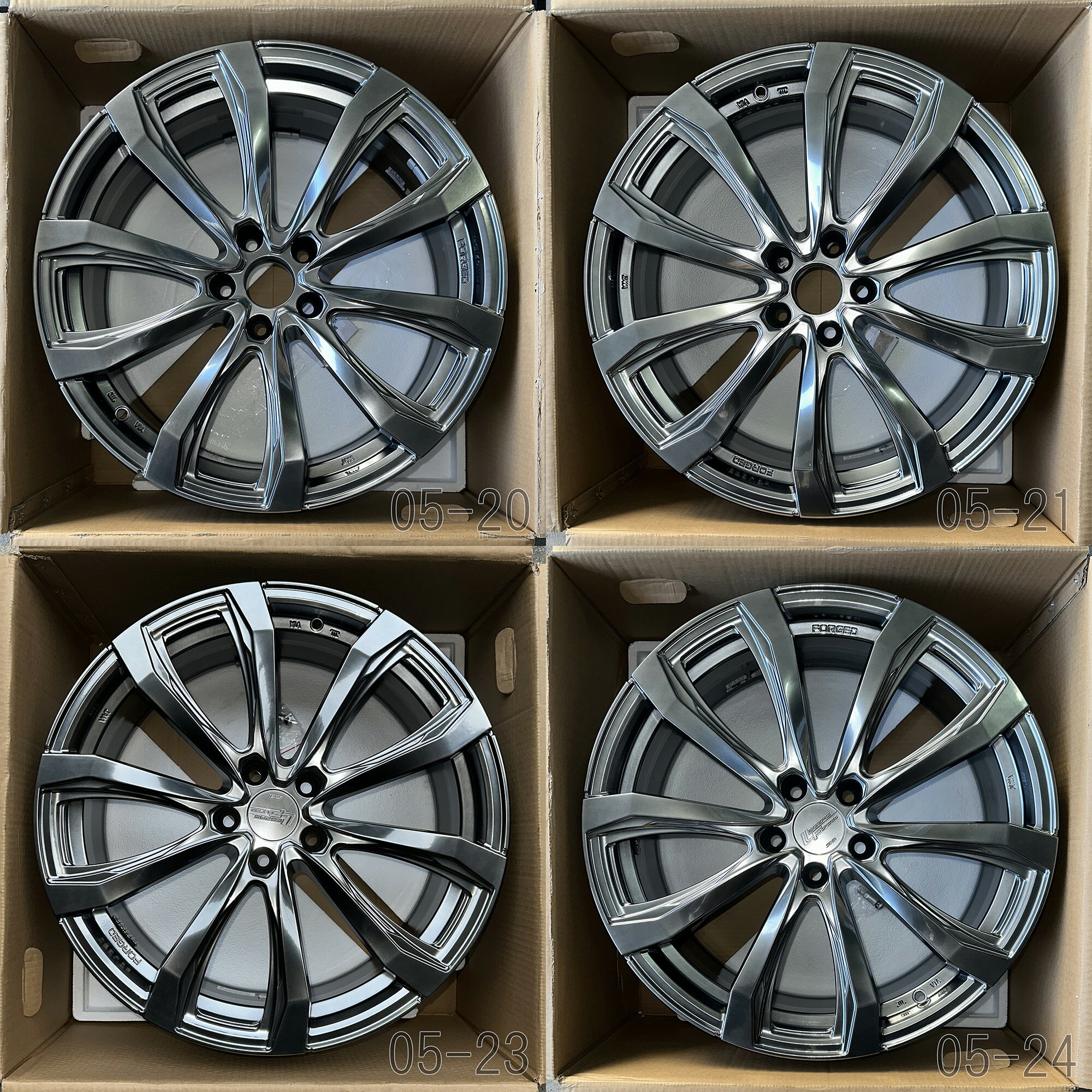 【中古】 シュティッヒ レグザス フォージド FS-01 鍛造アルミホイール4本セット 20x8.0J レクサスNX/RZ、クラウン(エステート スポーツ クロスオーバー)