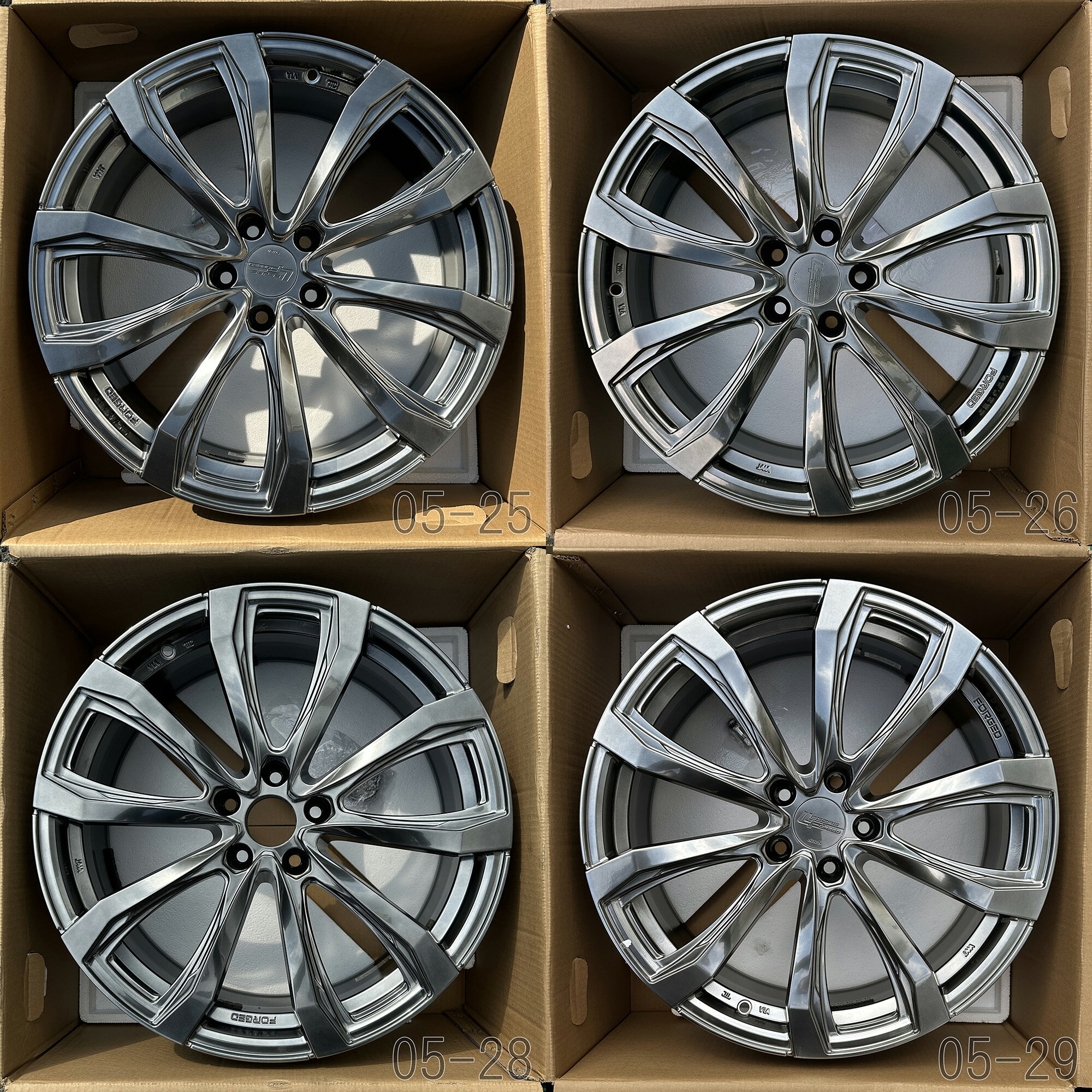 【中古】 シュティッヒ レグザス フォージド FS-01 鍛造アルミホイール4本セット 20x8.0J レクサスNX/RZ、クラウン(エステート スポーツ クロスオーバー)