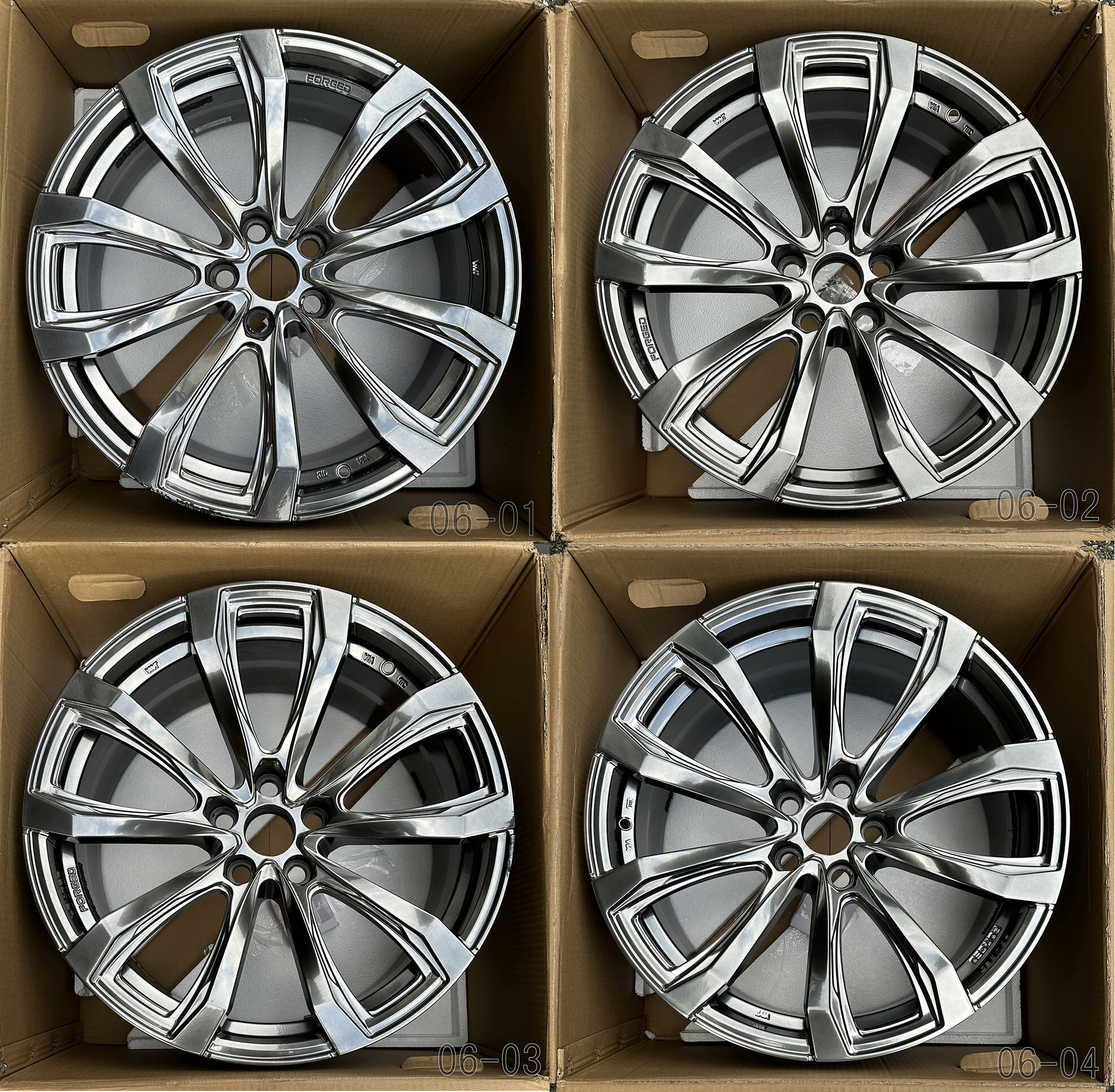 【中古】 シュティッヒ レグザス フォージド FS-01 鍛造アルミホイール4本セット 20x8.5J レクサスLS (VXFA50/VXFA55)