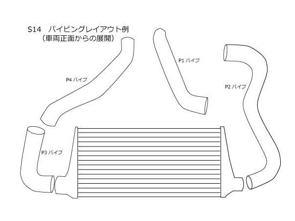 車メーカーミツビシ車種ランサーエボリューション9型式CT9Aエンジン型式品番HPICP-CT9KIT商品名インタークーラーキット 補修用パイピング仕様パイプキット エボ9I/C CT9パイプキットP1〜P4備考※パイピングのみの価格です。※ホースバンド、シリコンホース等の付属品は付いておりません。※全種HPIインタークーラーキット専用のパイピングになります。注意事項※ お客様の見落としや確認ミスでのキャンセル・交換・返品は一切お受けできません。※ 商品画像は代表車種の物です。車種毎に形状は異なります。※ 適合情報は随時更新しておりますが、告知なくメーカー側にて更新される場合がございますので、必ずご注文前にメーカー適合表にて最新の適合表をご確認頂ますようお願い致します。納期についてメーカー在庫があれば3〜4日営業日、欠品時は1ヶ月〜お時間がかかります。お急ぎの場合はご注文前に必ず在庫確認をお願い致します。※納期が遅い等によるキャンセルは一切お受けできません。エイチピーアイ インタークーラーキット EVOLVE エヴォルブ クーリングパーツ 冷却パーツ＊パイピングのP1~4は、P1吸込み（タービン側）から順次P2（コアIN）P3（コアOUT）とレイアウトされP4パイピングはサージタンク（スロットル側）の配列となります。純正タービンの位置により、P1~4は左右変わります。