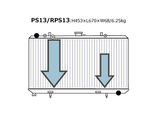 HPI ラジエターEVOLVE STD シルビア / 180SX PS13 RPS13 91/01〜98/12 SR20DET MT専用